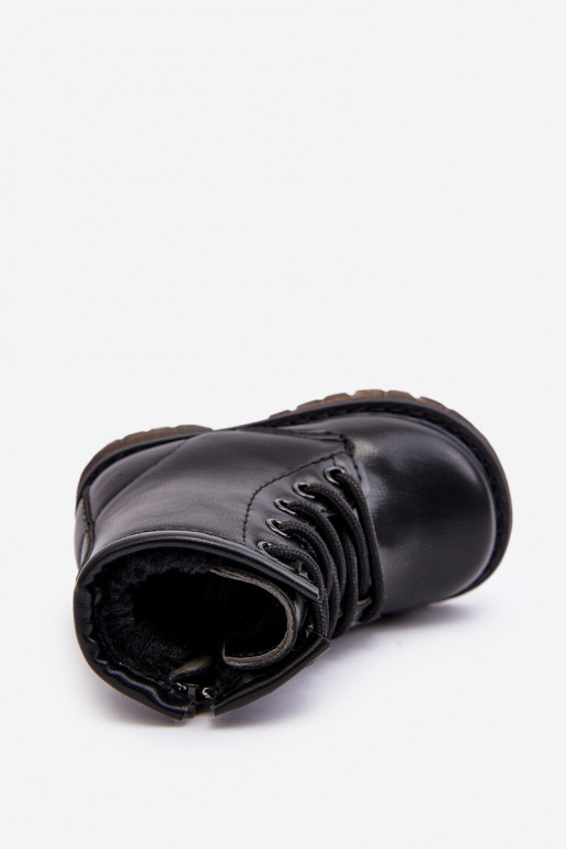 Botas infantiles con cremalleras en color negro Omua