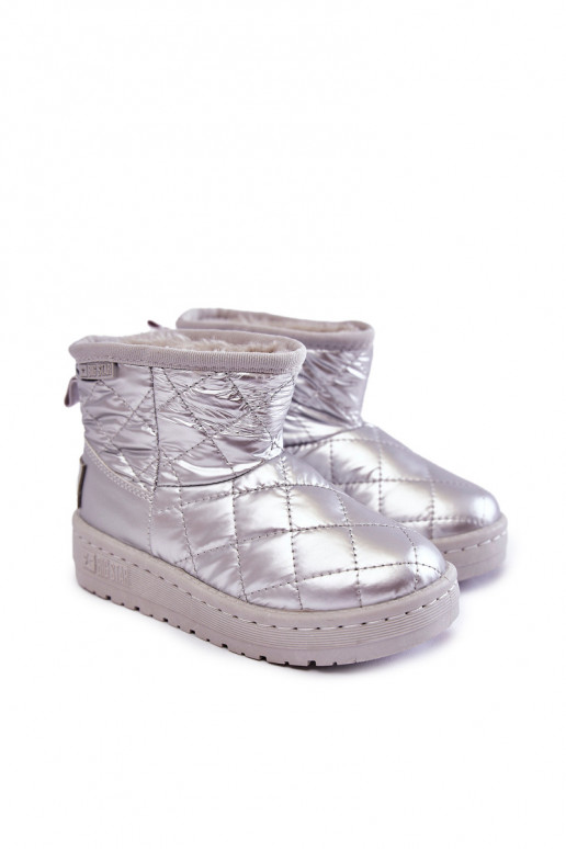Botas de invierno cálidas para niños Big Star KK374241 color plateado