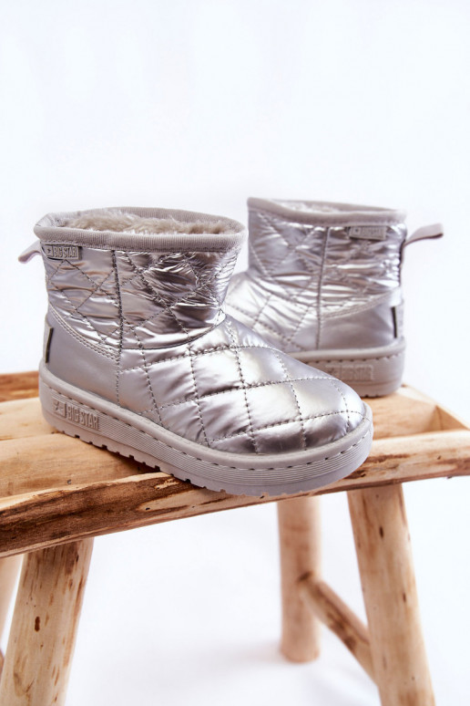 Botas de invierno cálidas para niños Big Star KK374241 color plateado