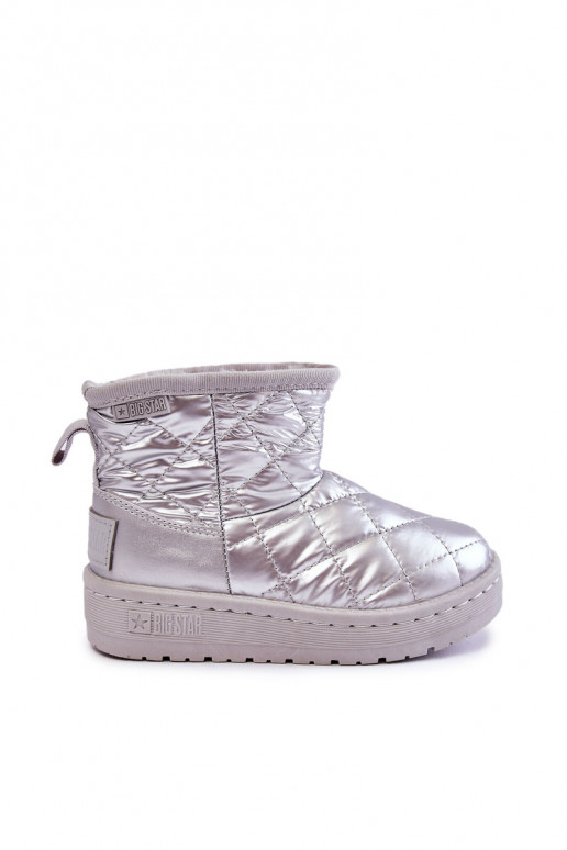 Botas de invierno cálidas para niños Big Star KK374241 color plateado