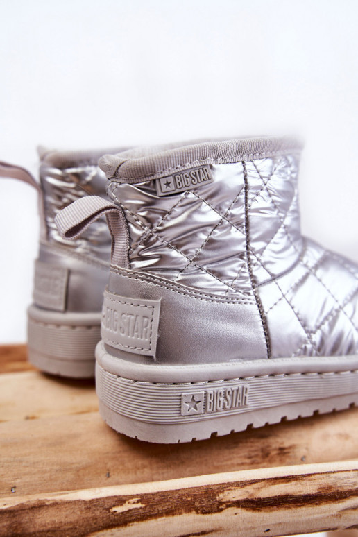 Botas de invierno cálidas para niños Big Star KK374241 color plateado
