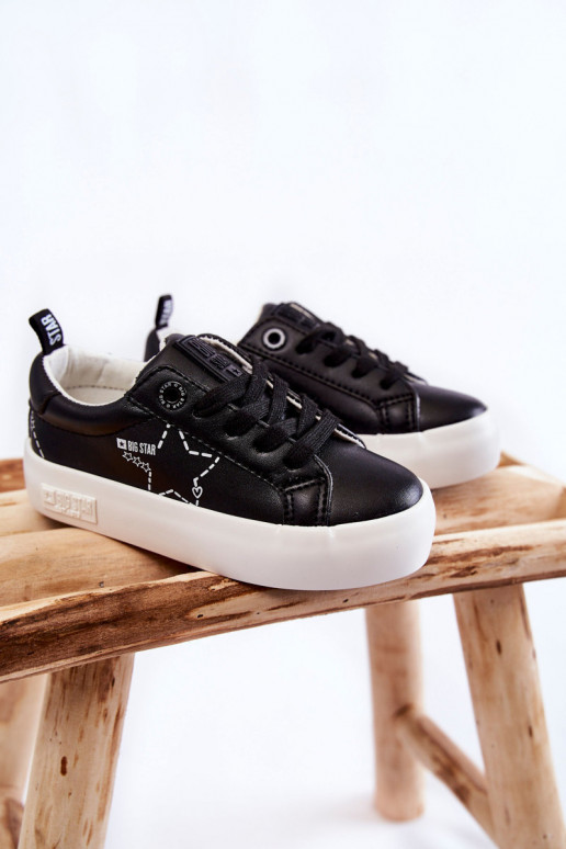 Zapatilla deportiva infantil con cordones Big Star KK374223 color negro
