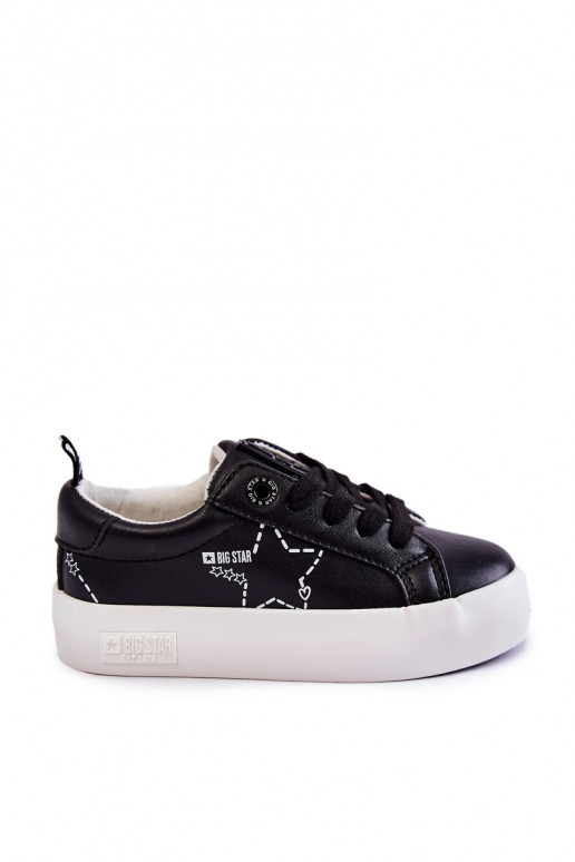 Zapatilla deportiva infantil con cordones Big Star KK374223 color negro