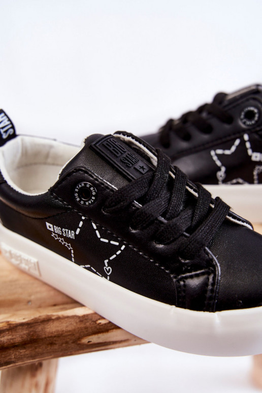 Zapatilla deportiva infantil con cordones Big Star KK374223 color negro