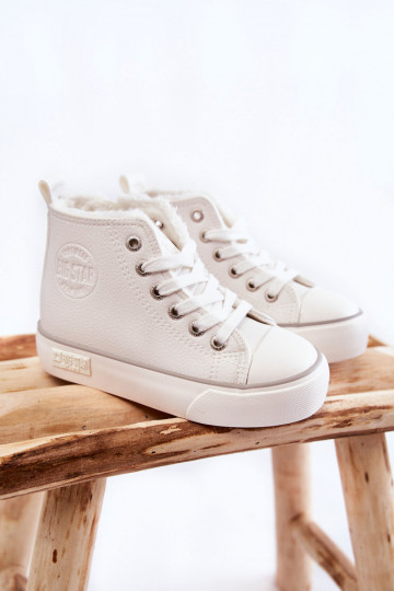 Zapatos infantiles con plantilla con cremalleras Big Star KK374227 color blanco