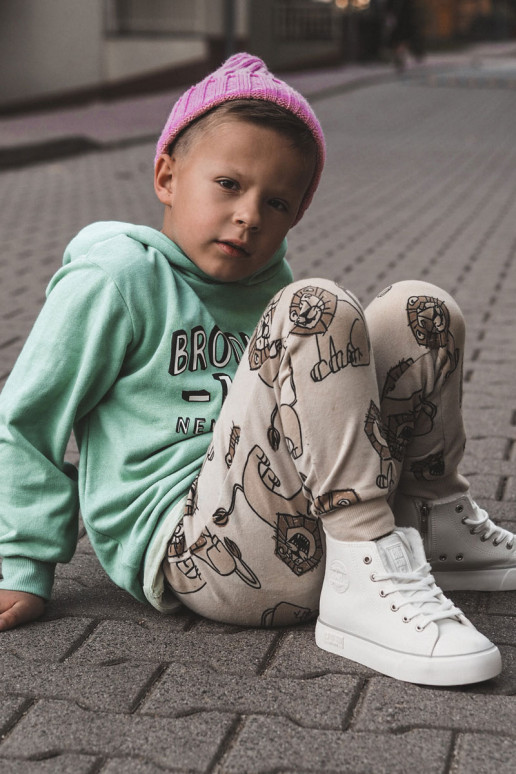 Zapatos infantiles con plantilla con cremalleras Big Star KK374227 color blanco