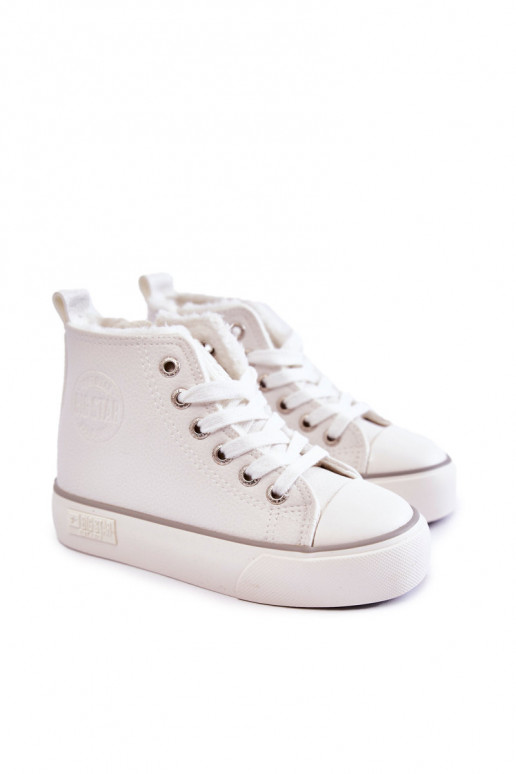 Zapatos infantiles con plantilla con cremalleras Big Star KK374227 color blanco