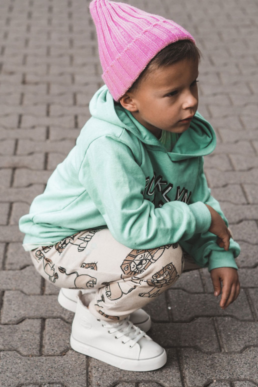 Zapatos infantiles con plantilla con cremalleras Big Star KK374227 color blanco