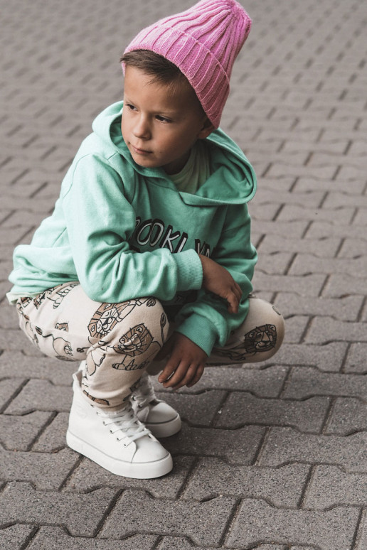 Zapatos infantiles con plantilla con cremalleras Big Star KK374227 color blanco
