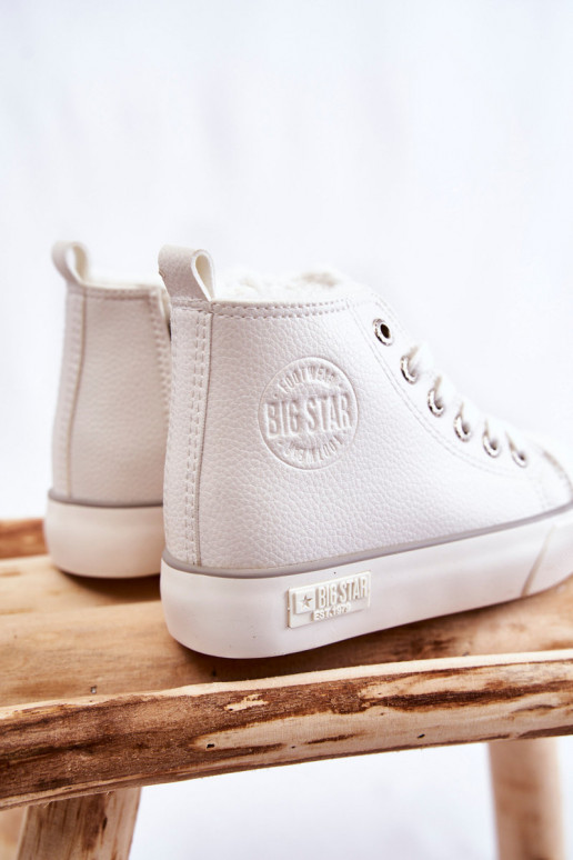 Zapatos infantiles con plantilla con cremalleras Big Star KK374227 color blanco