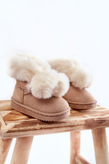 Botas de nieve calefactables para niños Marfil Roofy