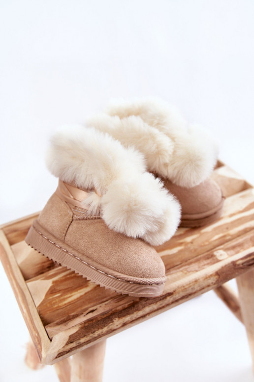 Botas de nieve calefactables para niños Marfil Roofy