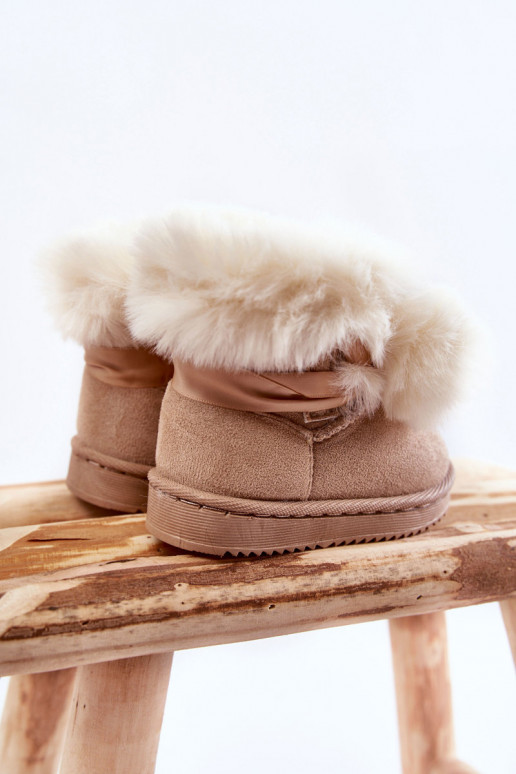 Botas de nieve calefactables para niños Marfil Roofy