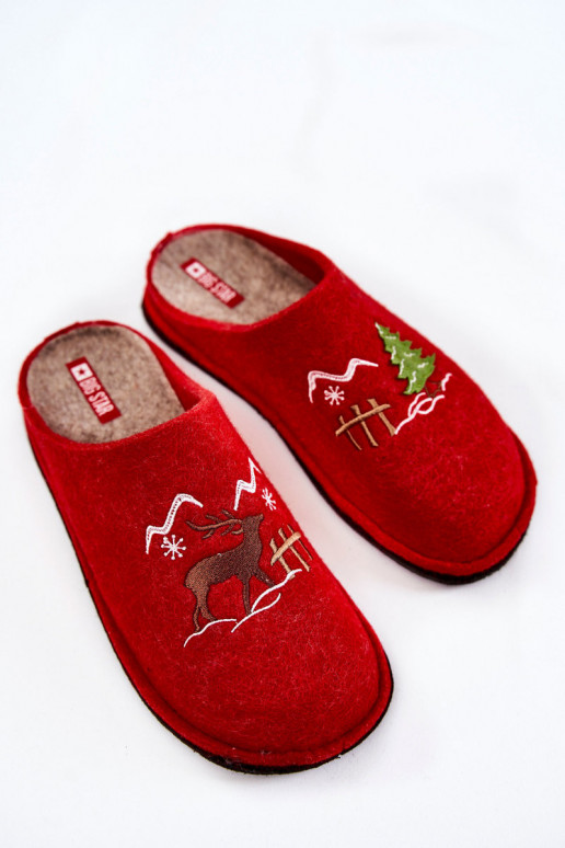 pantuflas Big Star KK276017 color rojo-arena