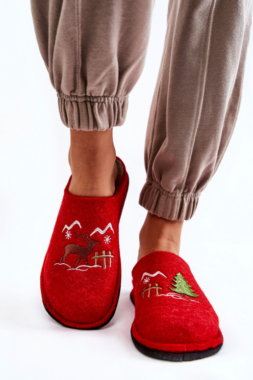 pantuflas Big Star KK276017 color rojo-arena