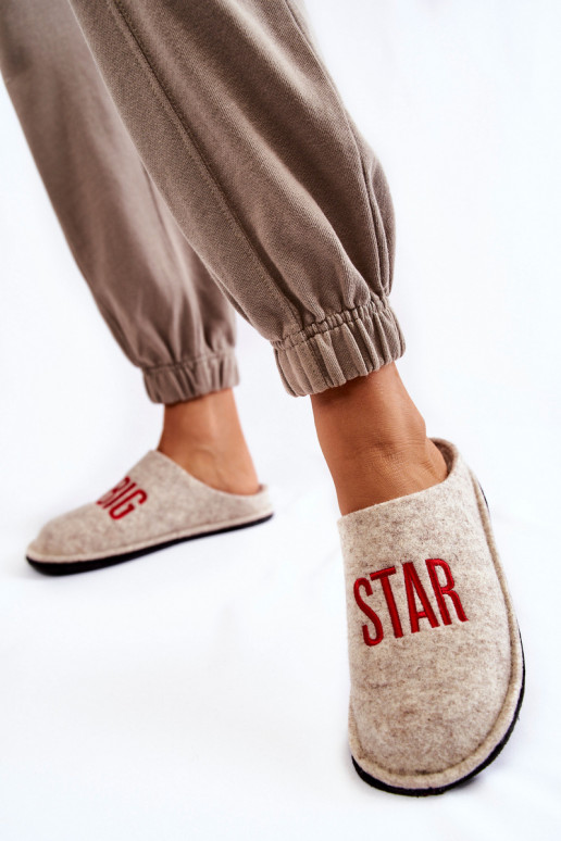pantuflas Big Star KK276021 beige