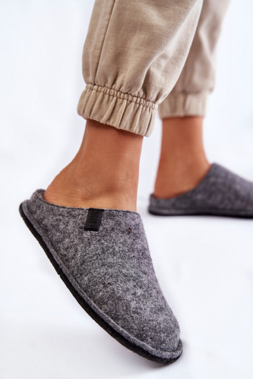 Pantuflas modelo clásico Big Star KK276014 color gris