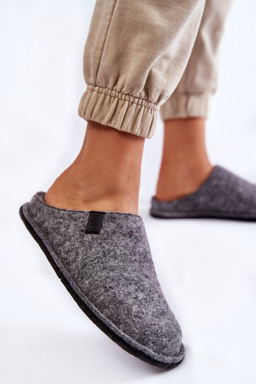 Pantuflas modelo clásico Big Star KK276014 color gris