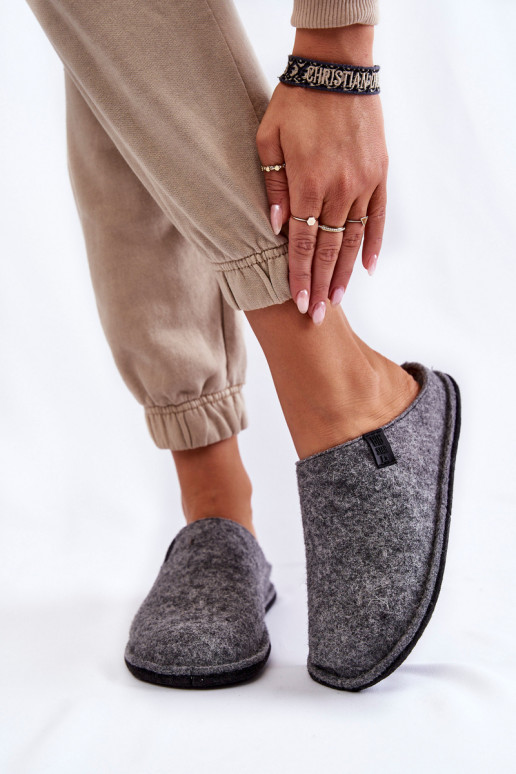 Pantuflas modelo clásico Big Star KK276014 color gris