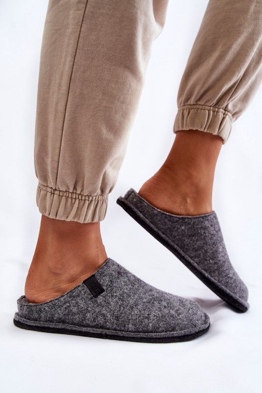 Pantuflas modelo clásico Big Star KK276014 color gris