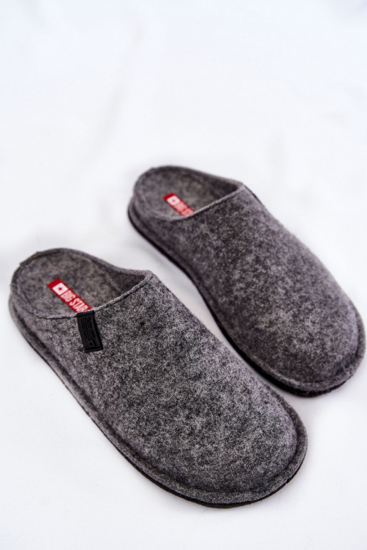 Pantuflas modelo clásico Big Star KK276014 color gris