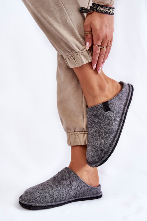 Pantuflas modelo clásico Big Star KK276014 color gris