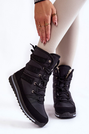 botas de nieve con cordones Progress PROGJ-22-134 color negro