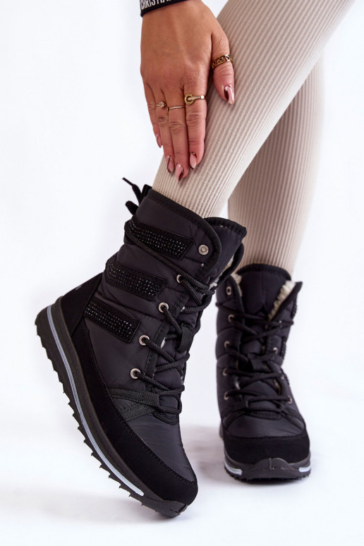 botas de nieve con cordones Progress PROGJ-22-134 color negro