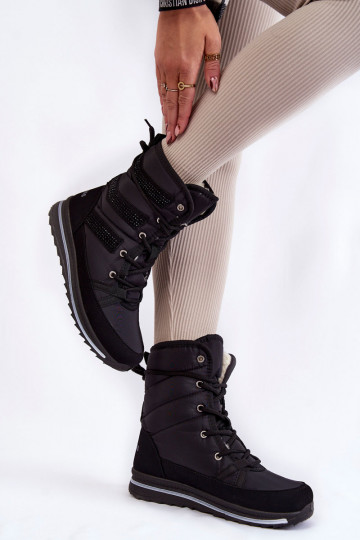 botas de nieve con cordones Progress PROGJ-22-134 color negro 2