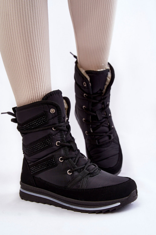 botas de nieve con cordones Progress PROGJ-22-134 color negro