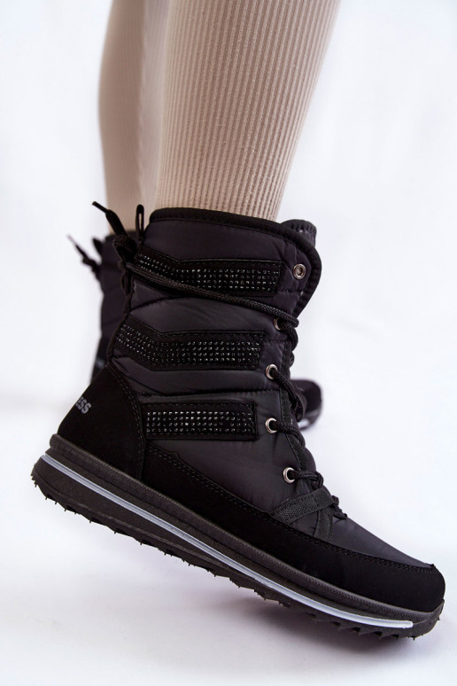 botas de nieve con cordones Progress PROGJ-22-134 color negro