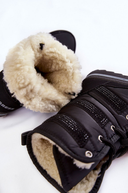 botas de nieve con cordones Progress PROGJ-22-134 color negro