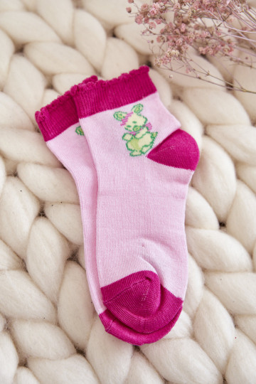 Calcetines exclusivos con conejitos 5uds. Colores diferentes 2