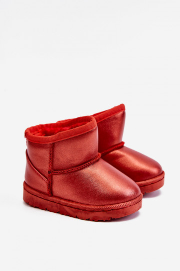 Cálidas botas de nieve para niños en color rojo Scooby