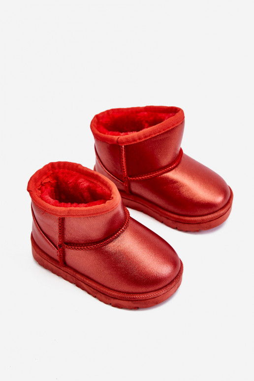 Cálidas botas de nieve para niños en color rojo Scooby Cálidas botas de nieve para niños en color rojo Scooby
