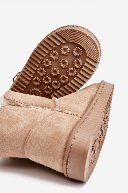 Botas de nieve para niños modelo resistente, calentitas, beige Catellie Botas de nieve para niños modelo resistente, calentitas, beige Catellie