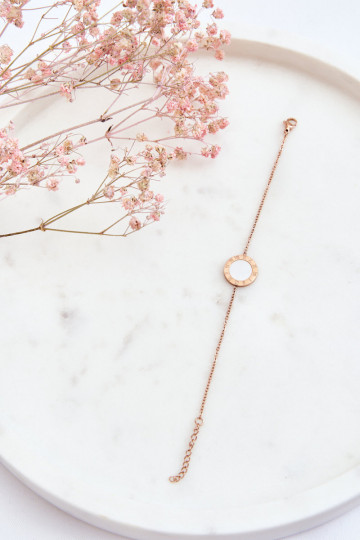 Pulsera en color oro rosa blanco. 2