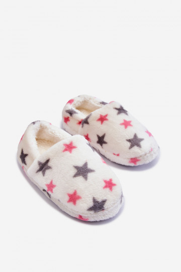 Pantuflas infantiles calefactables en color blanco Meyra