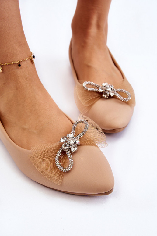 Bailarinas con narices puntiagudas beige Luminoso Bailarinas con narices puntiagudas beige Luminoso