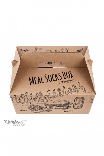 Calcetines de colores en caja Meal Socks Box Burger 5 Par