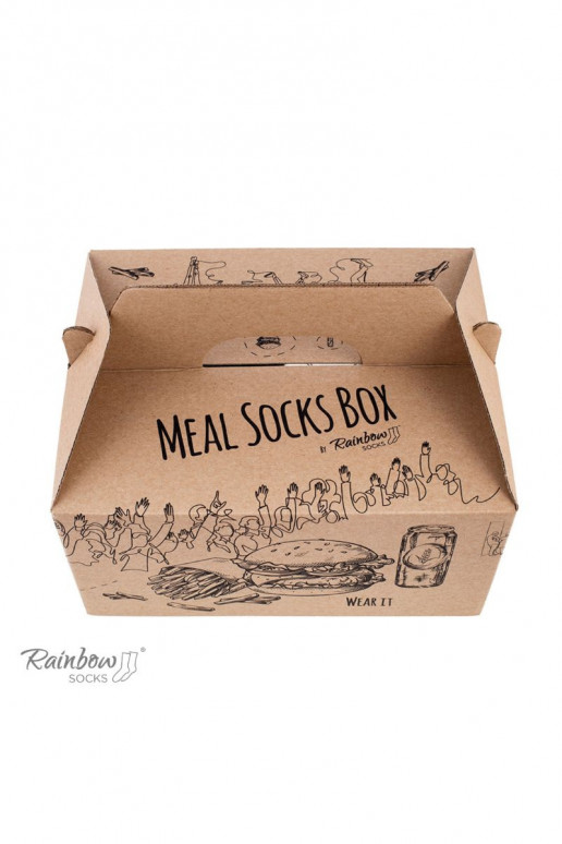 Calcetines de colores en caja Meal Socks Box Burger 5 Par Calcetines de colores en caja Meal Socks Box Burger 5 Par