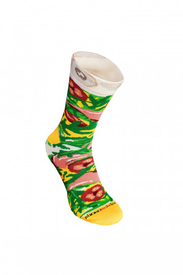 Calcetines de colores en caja 1 par Pizza 2