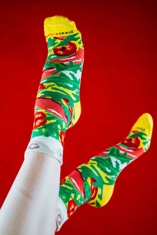 Calcetines de colores en caja 1 par Pizza