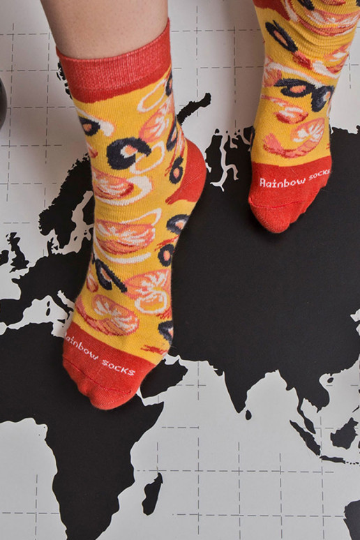 Calcetines de colores en caja 1 par Pizza
