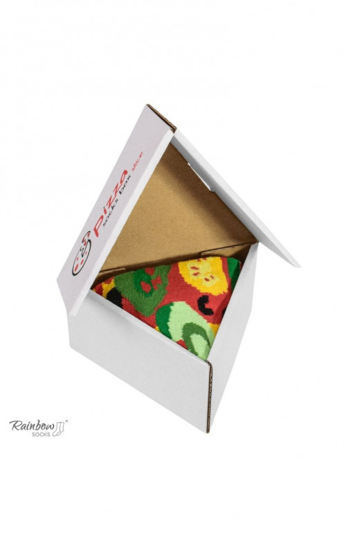 Calcetines de colores en caja 1 par Pizza Calcetines de colores en caja 1 par Pizza