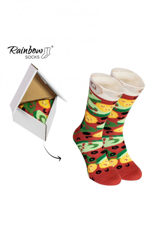 Calcetines de colores en caja 1 par Pizza
