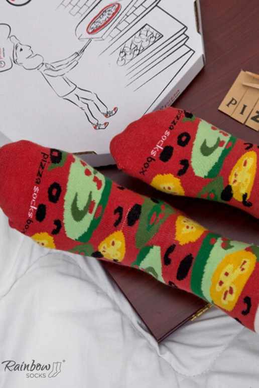 Calcetines de colores en caja 1 par Pizza