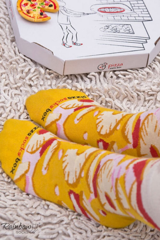 Calcetines de colores en caja 1 par Pizza