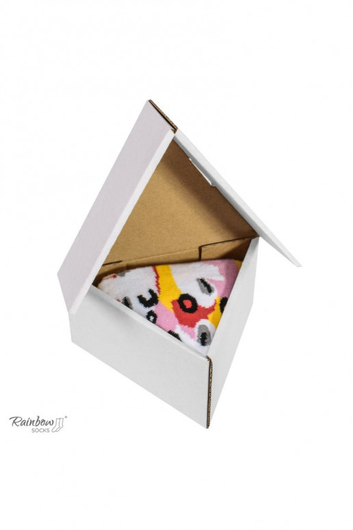 Calcetines de colores en caja 1 par Pizza Calcetines de colores en caja 1 par Pizza