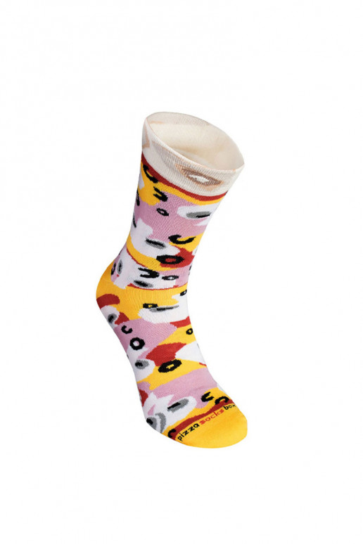 Calcetines de colores en caja Pizza 4 pares